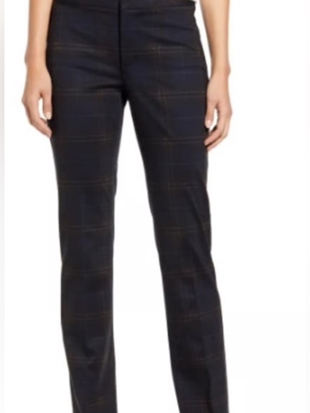 NYDJ Black Plaid Trousers